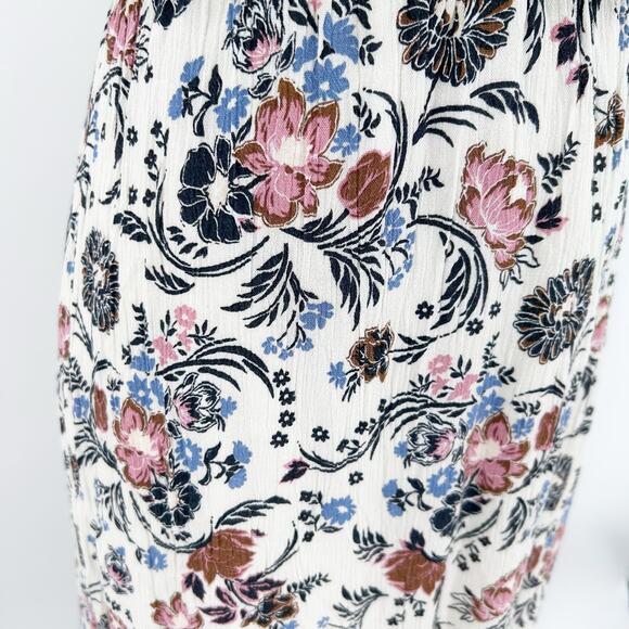 American Eagle Outfitters Halter Floral Maxi Dress Neutral Tassel Womens Sz S - Picture 12 of 12